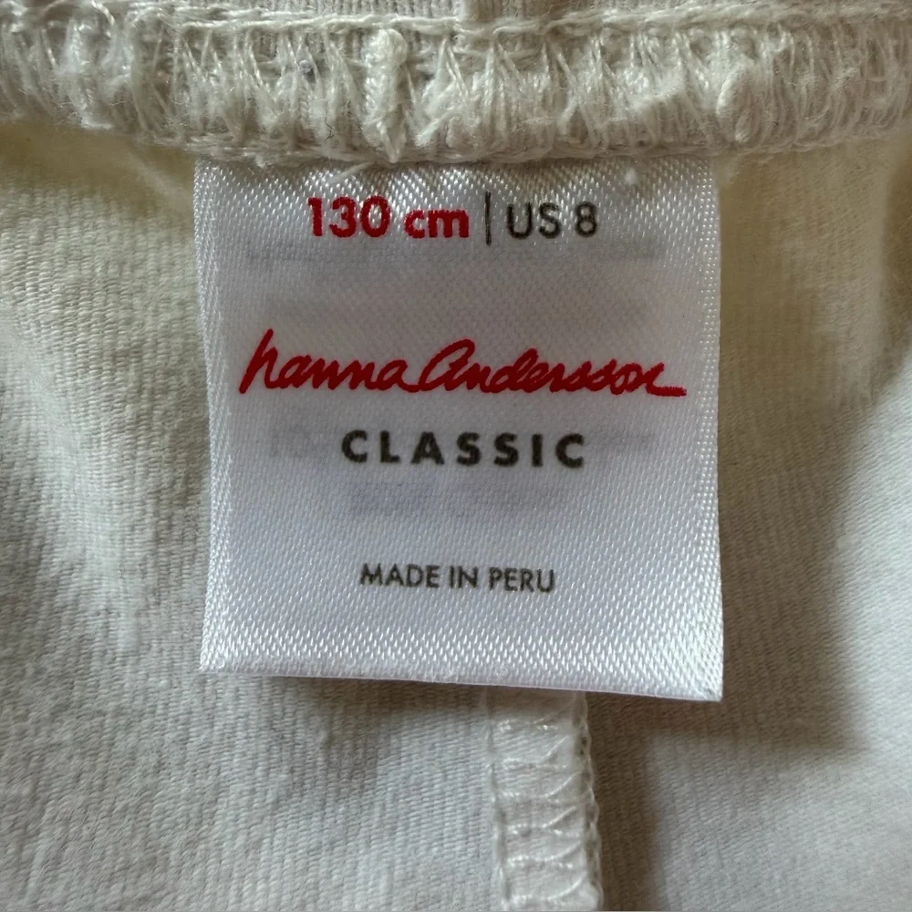 Hanna Anderson White Capri Leggins Size 8